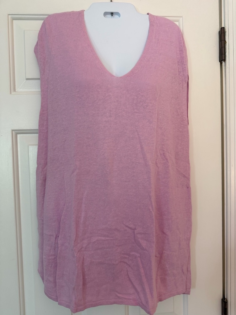 Pure Jill Pink Linen Blend Sleeveless Tunic Top Women’s Medium Lightweight